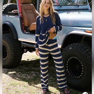 Free People Mariner Sweater Set Nautical Combo Size Large